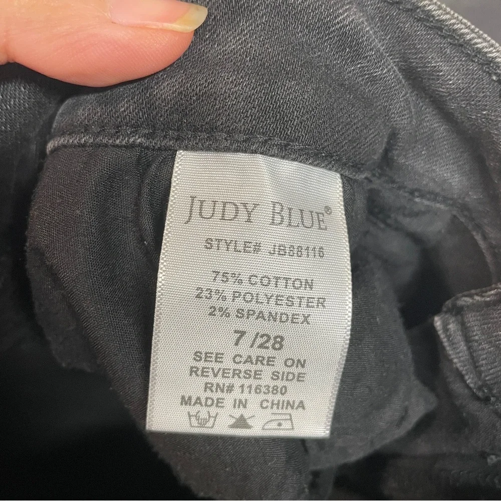 Judy Blue Black High Waisted‎ Super Flare Stretch 70s Retro Hippie Size 7/28
